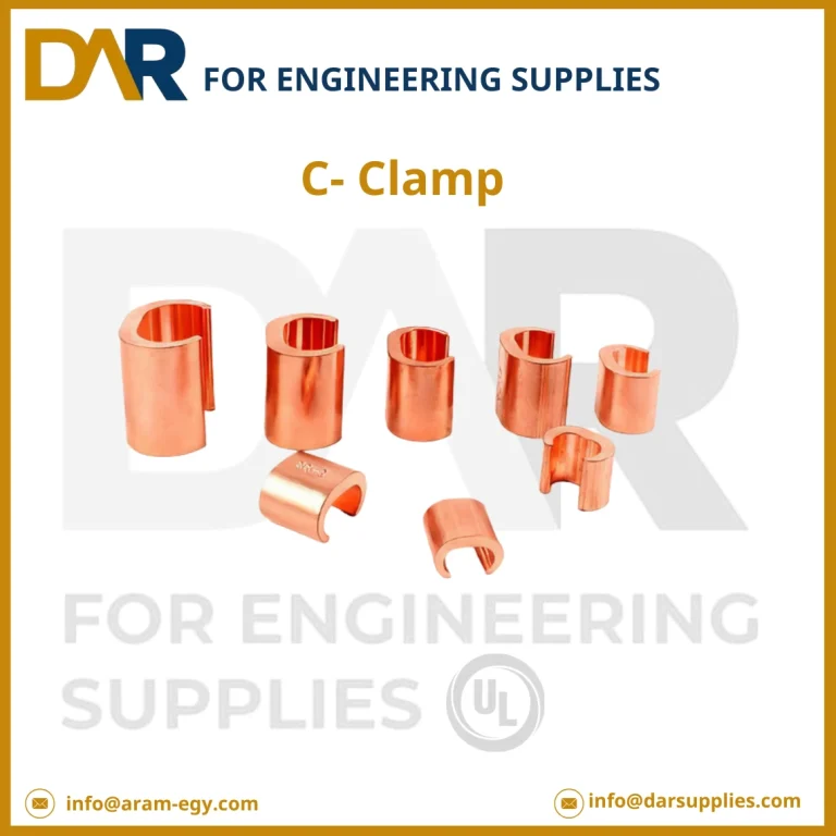 مشبك تأريض نحاسي على شكل C-Clamp C